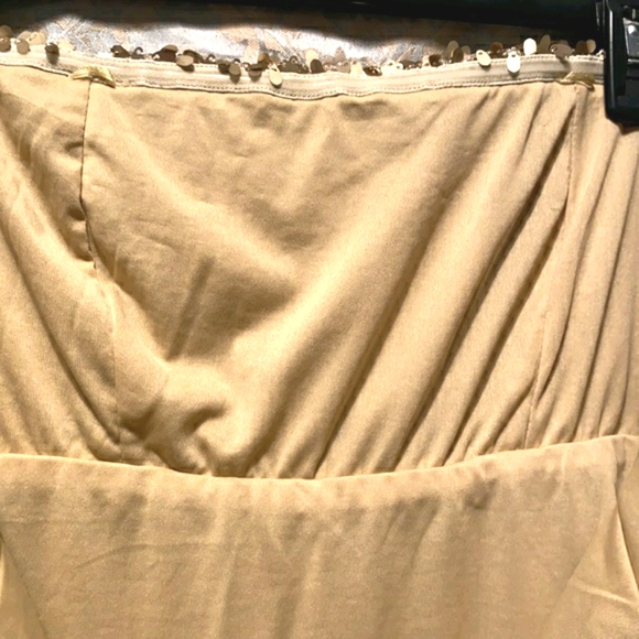 SPARKLE & FADE GOLD SEQUIN STRAPLESS DRESS SZ 6 - Picture 12 of 14